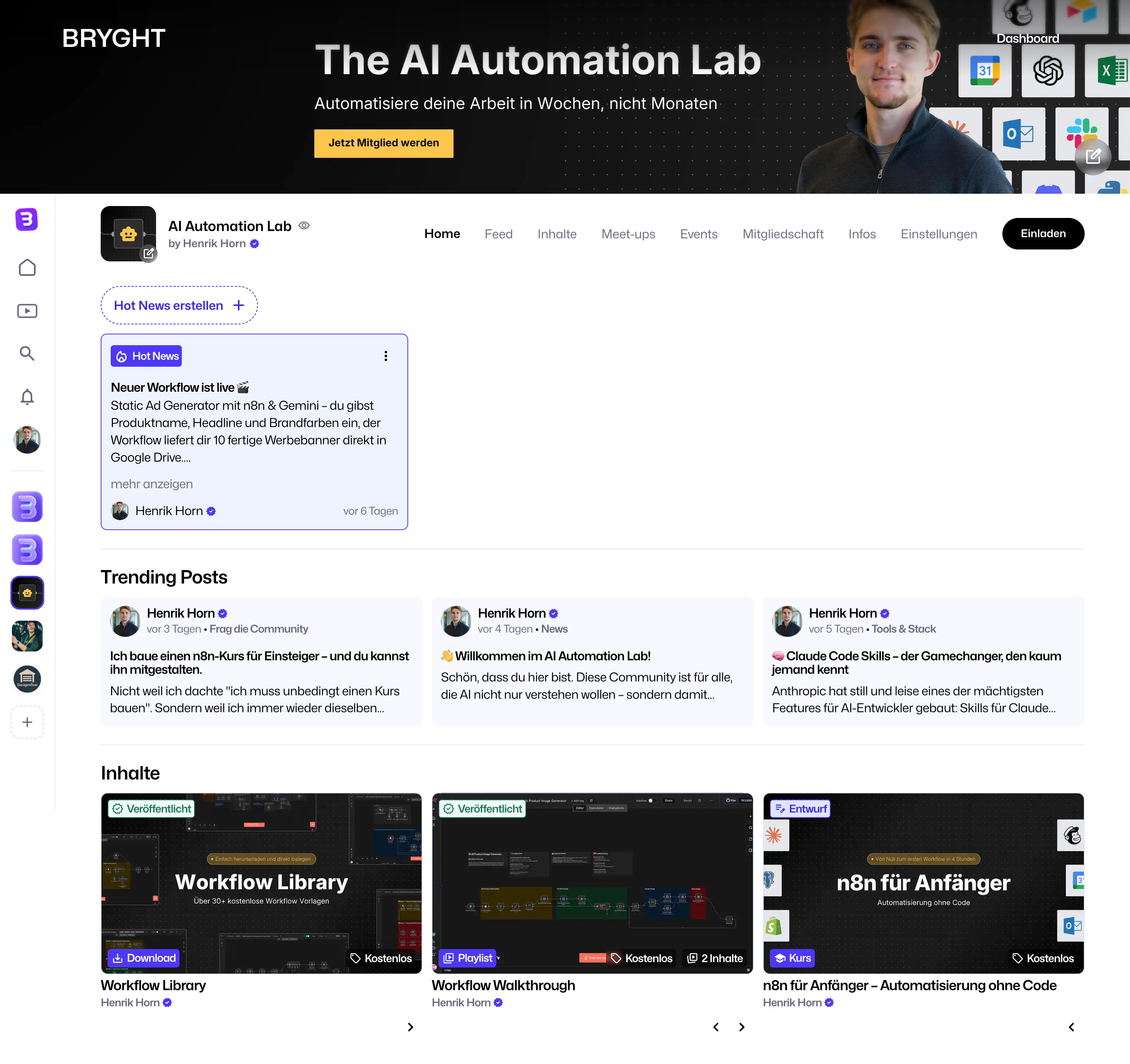 Community Feed & Dashboard