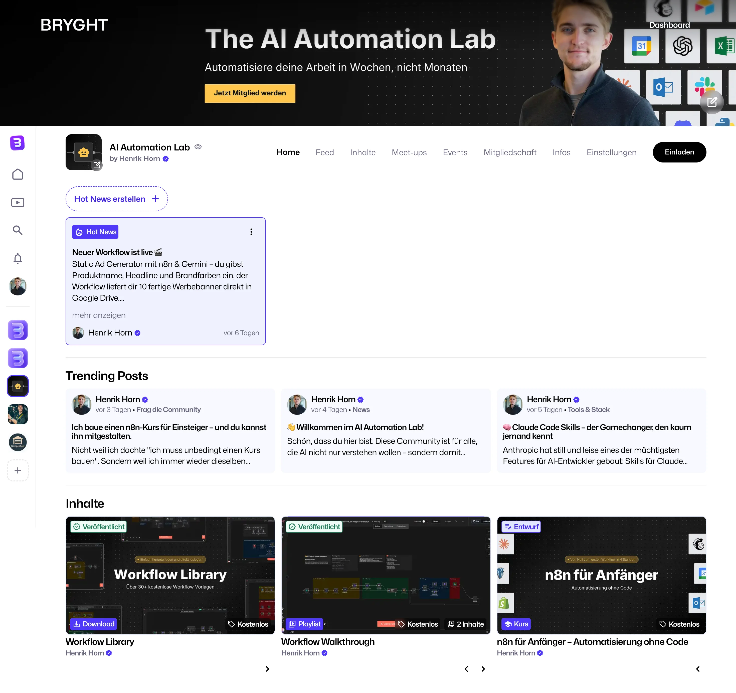Community Feed & Dashboard
